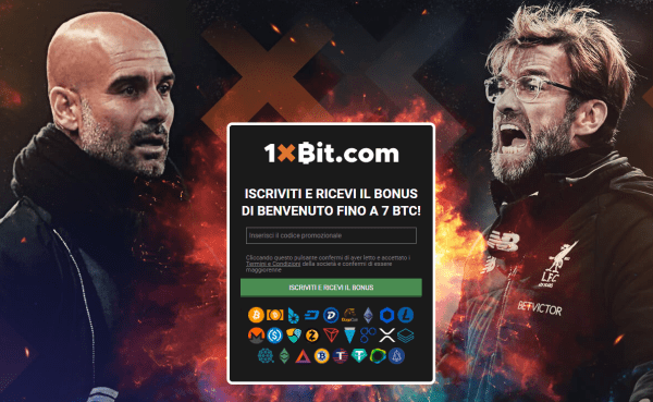 1xBit scommesse crypto registrazione 2026