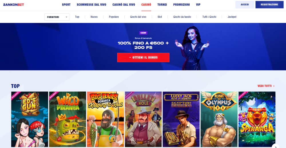 Bankonbet casino online - 11000 titoli slot jackpot live 2026